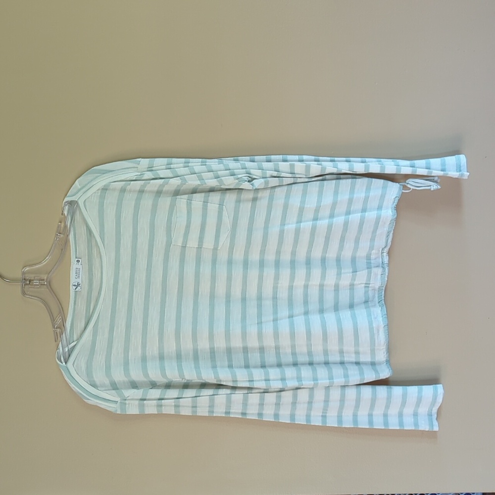 Light green striped shirt